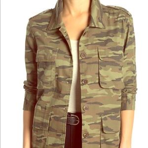 Caslon camo front pocket utility jacket